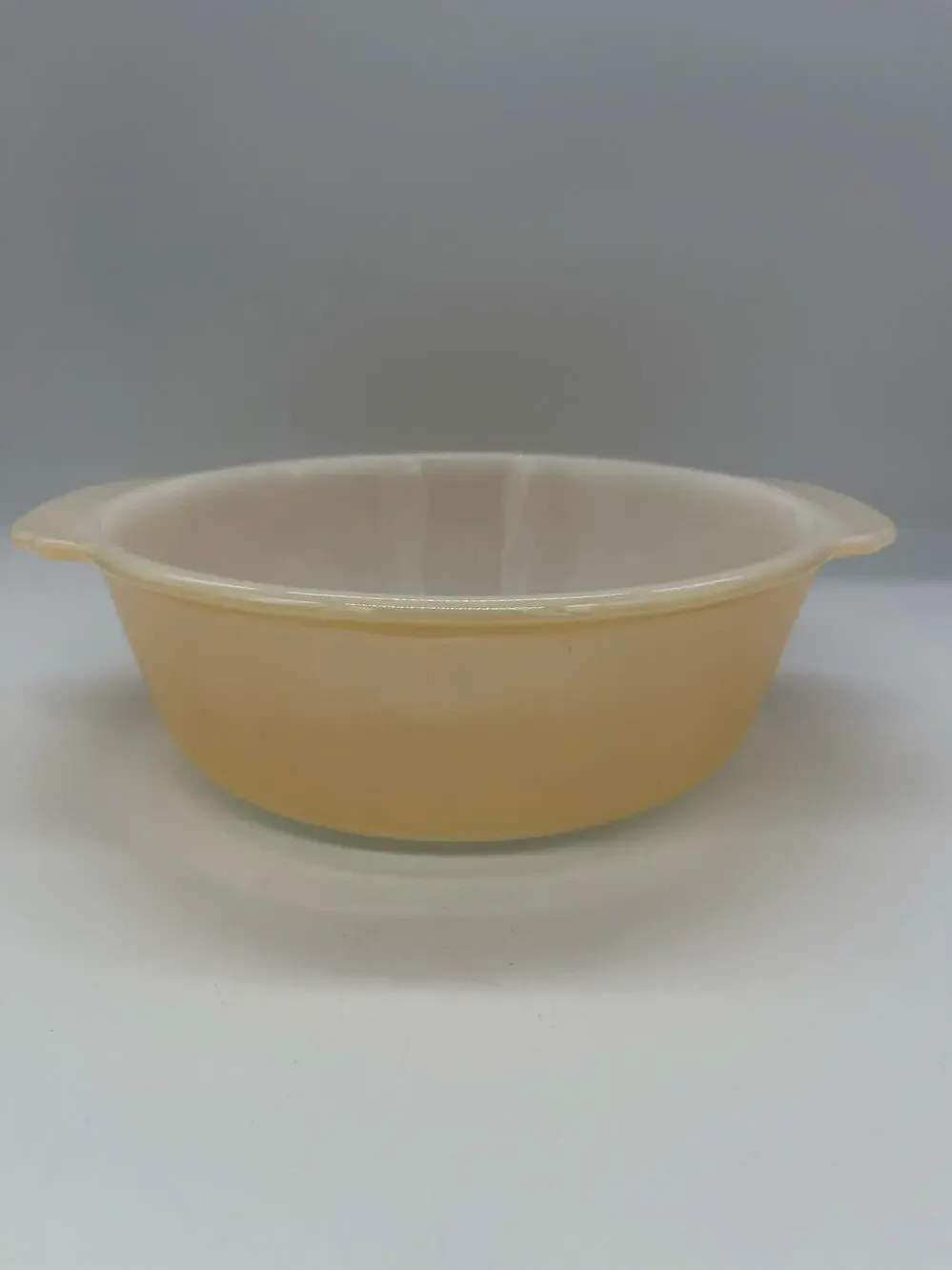 Vintage Fire King Peach Luster Lustre Round Casserole Dish 1.5 Qt USA